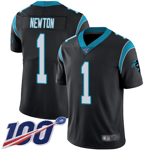 Carolina Panthers Limited Black Youth Cam Newton Home Jersey NFL Football #1 100th Season Vapor Untouchable->women nfl jersey->Women Jersey